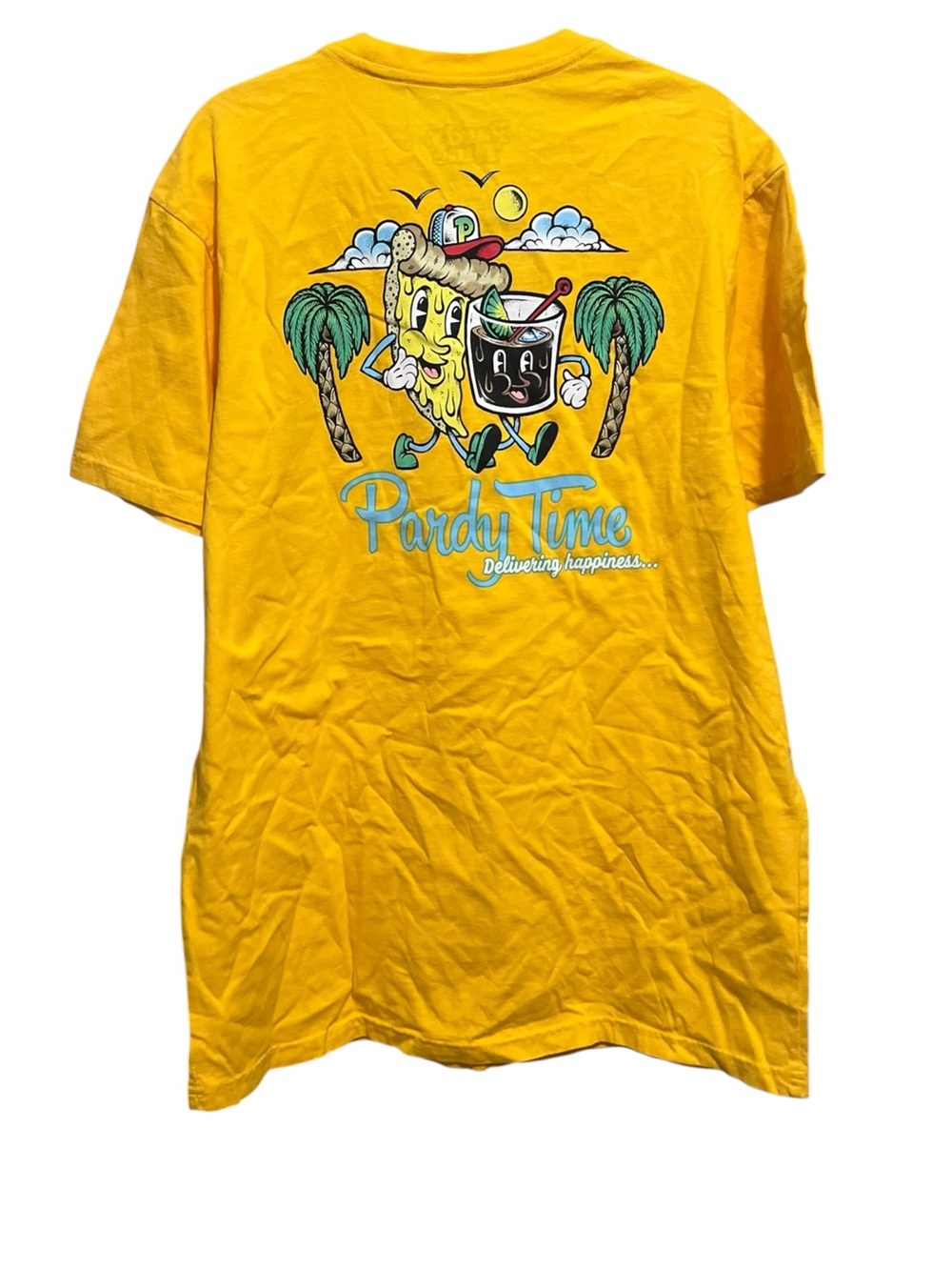 NWT Pardy Time Delivering Happiness T-Shirt Size Large